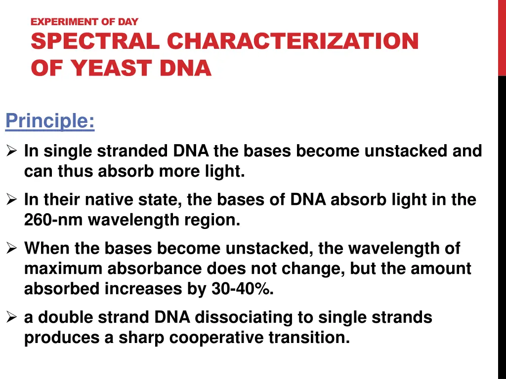 experiment of day spectral characterization 1