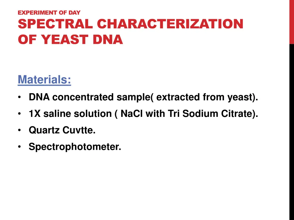 experiment of day spectral characterization 2