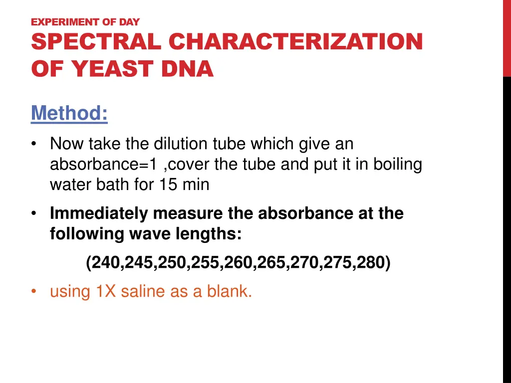 experiment of day spectral characterization 5