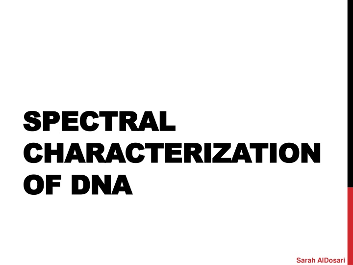 spectral spectral characterization