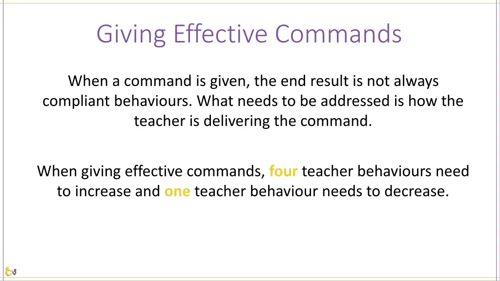 giving effective commands