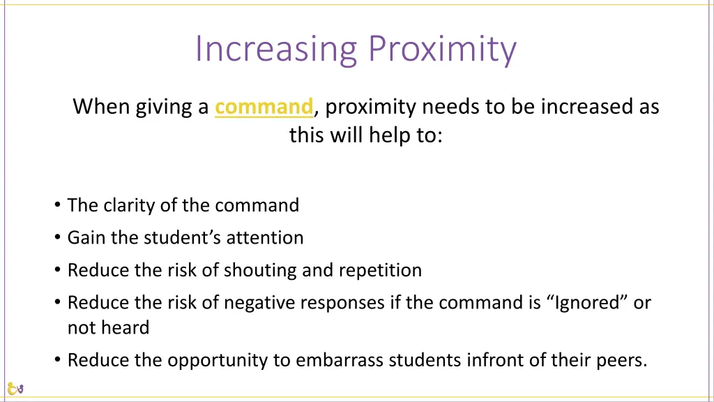 increasing proximity