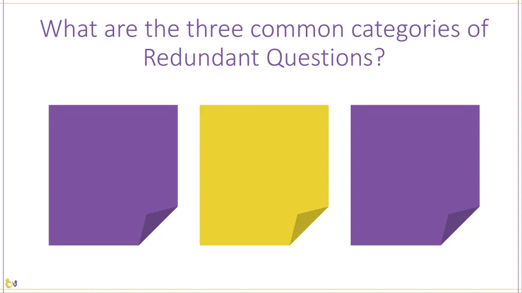 what are the three common categories of redundant