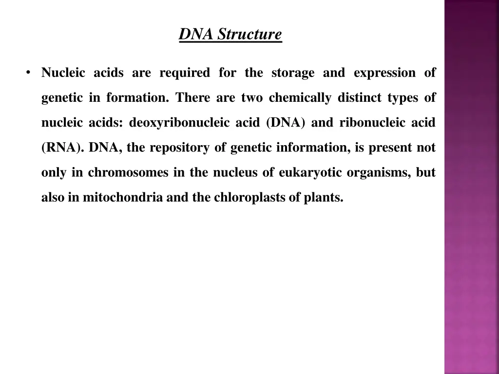 dna structure