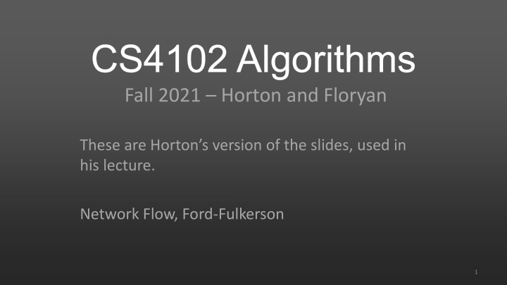 cs4102 algorithms fall 2021 horton and floryan