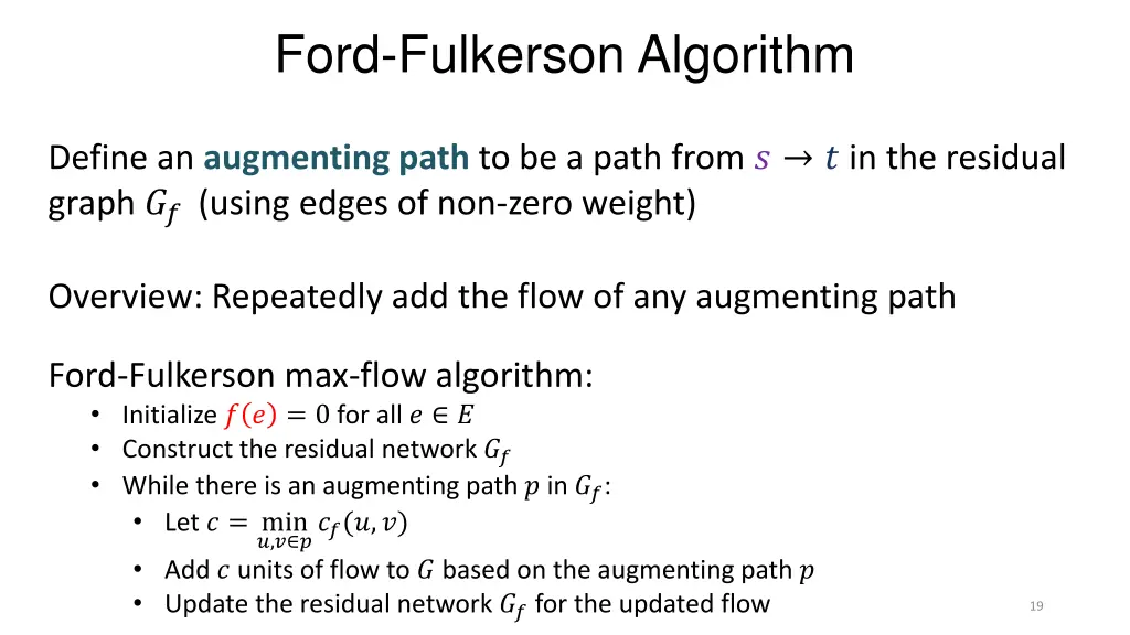 ford fulkerson algorithm