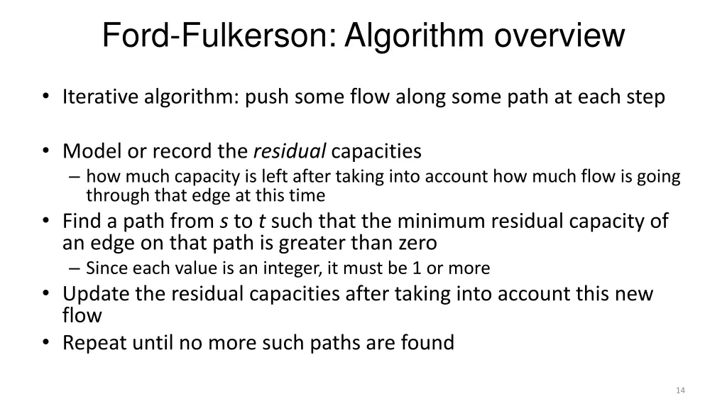 ford fulkerson algorithm overview