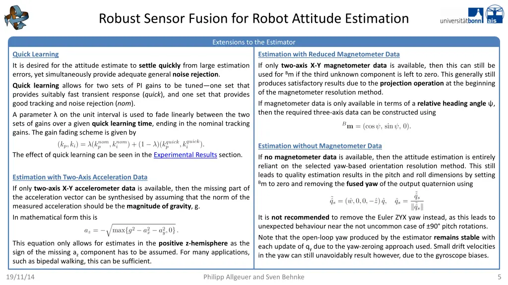 robust sensor fusion for robot attitude estimation 4