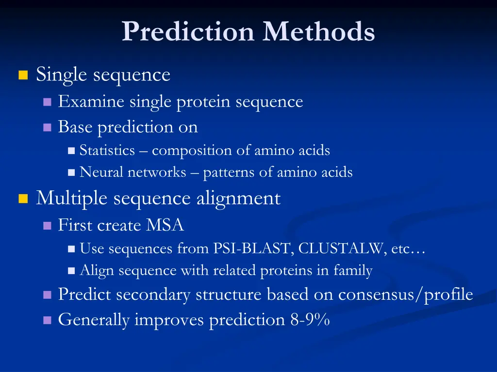 prediction methods