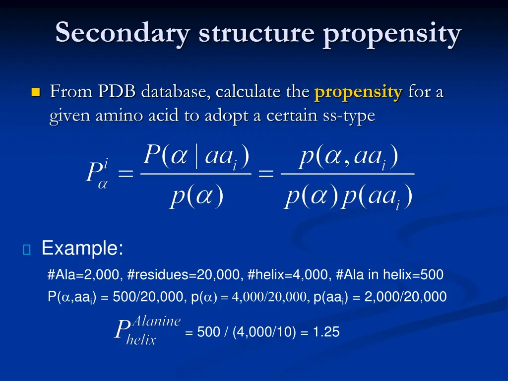 secondary structure propensity 1