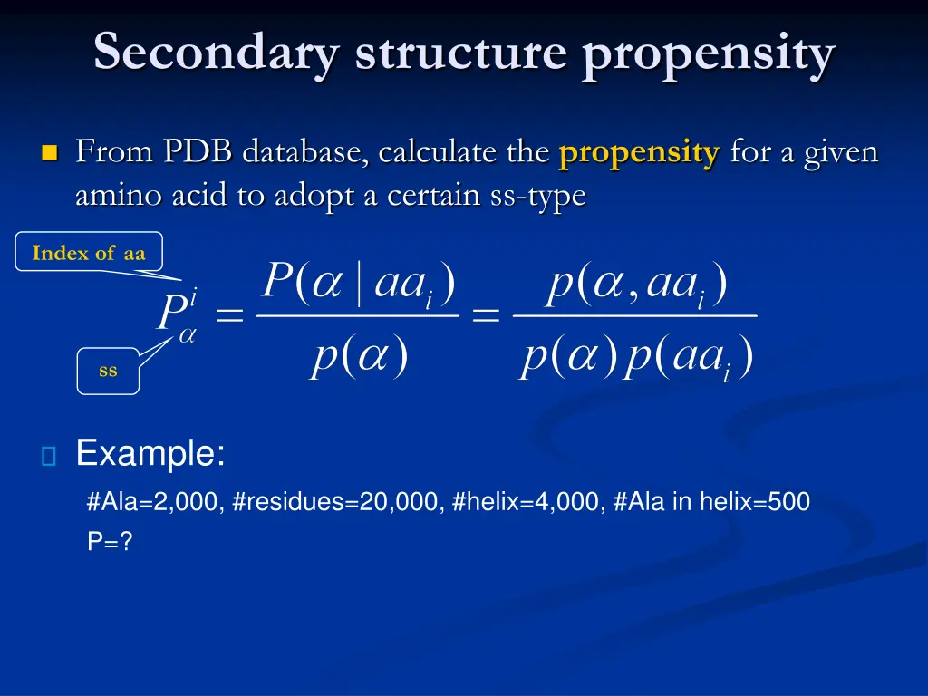 secondary structure propensity