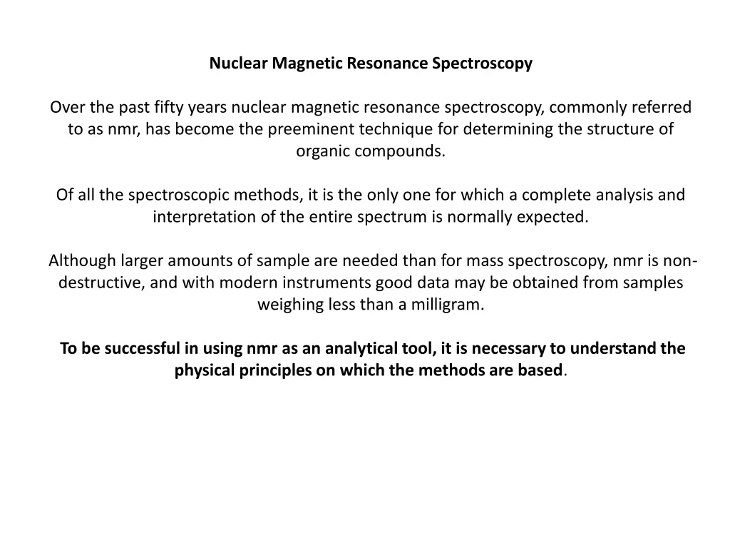 nuclear magnetic resonance spectroscopy