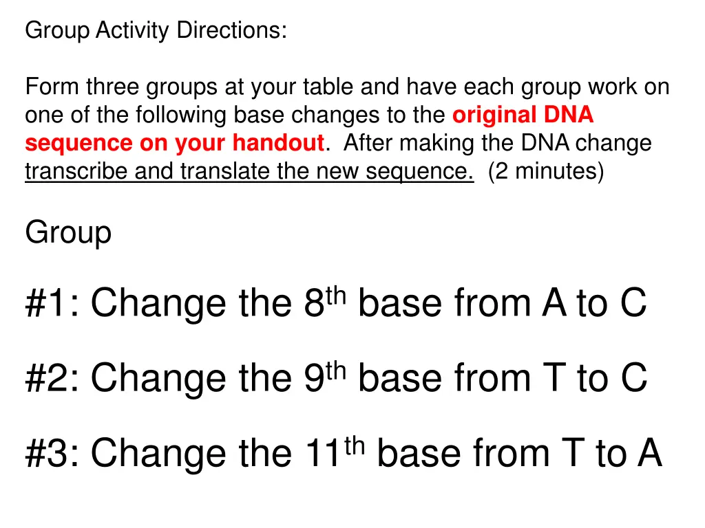 group activity directions