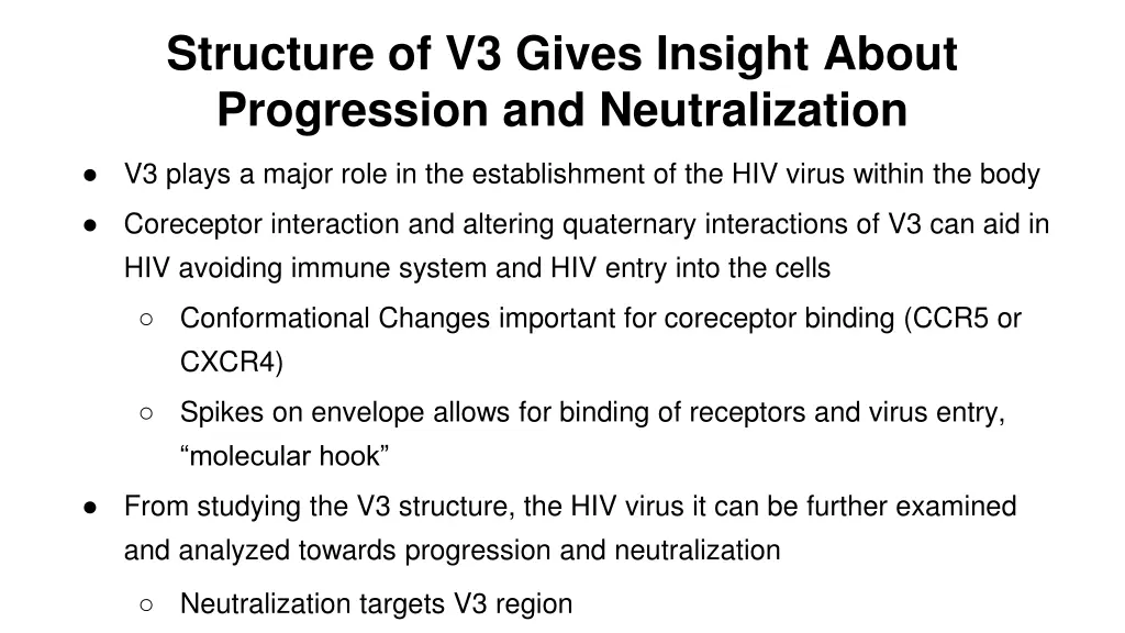 structure of v3 gives insight about progression