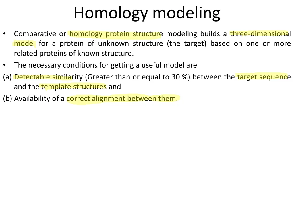 homology modeling