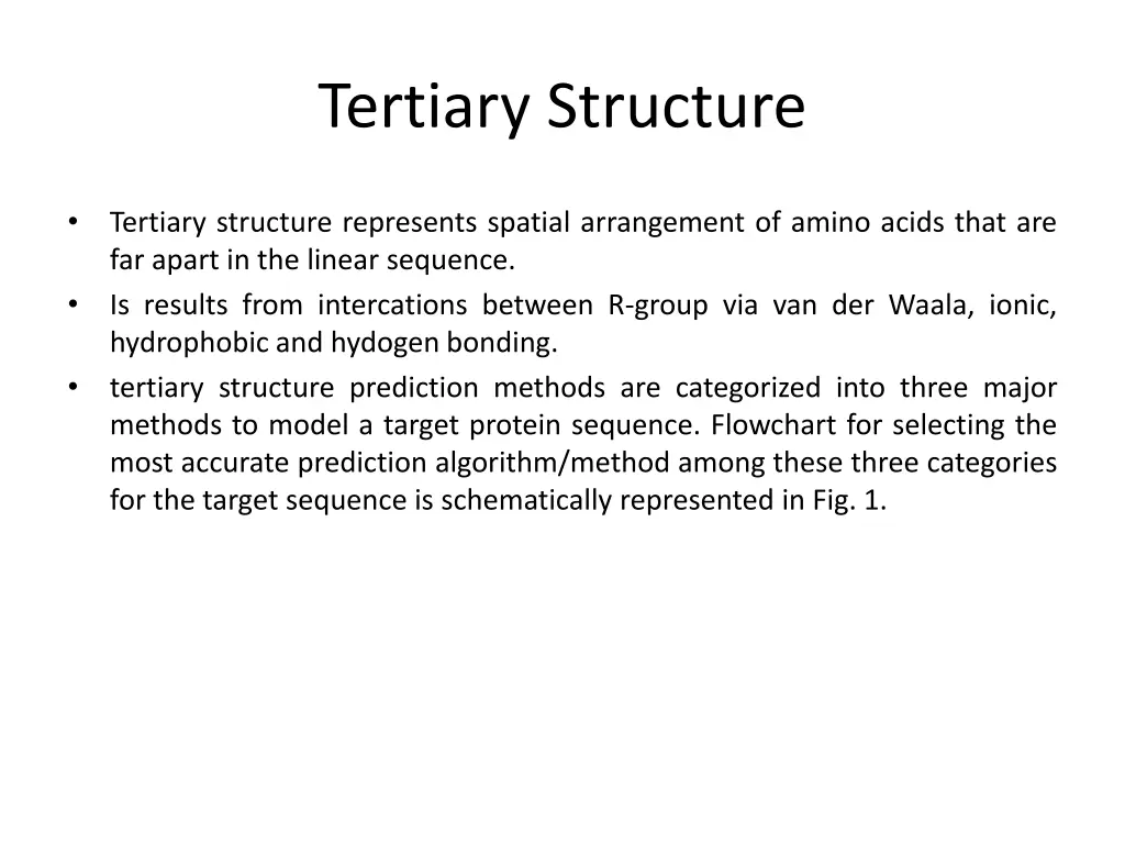 tertiary structure