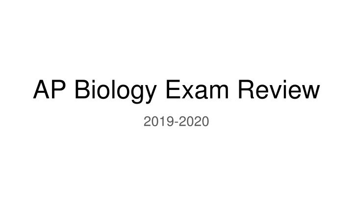 ap biology exam review