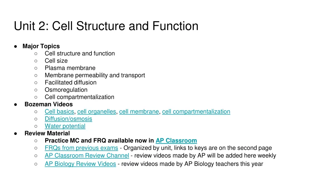 unit 2 cell structure and function