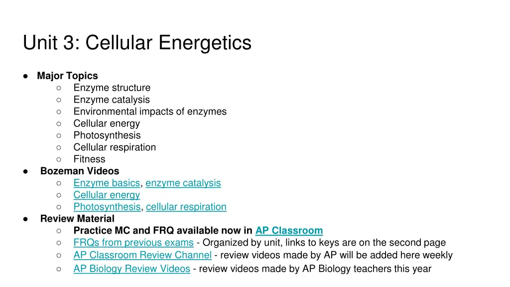 unit 3 cellular energetics