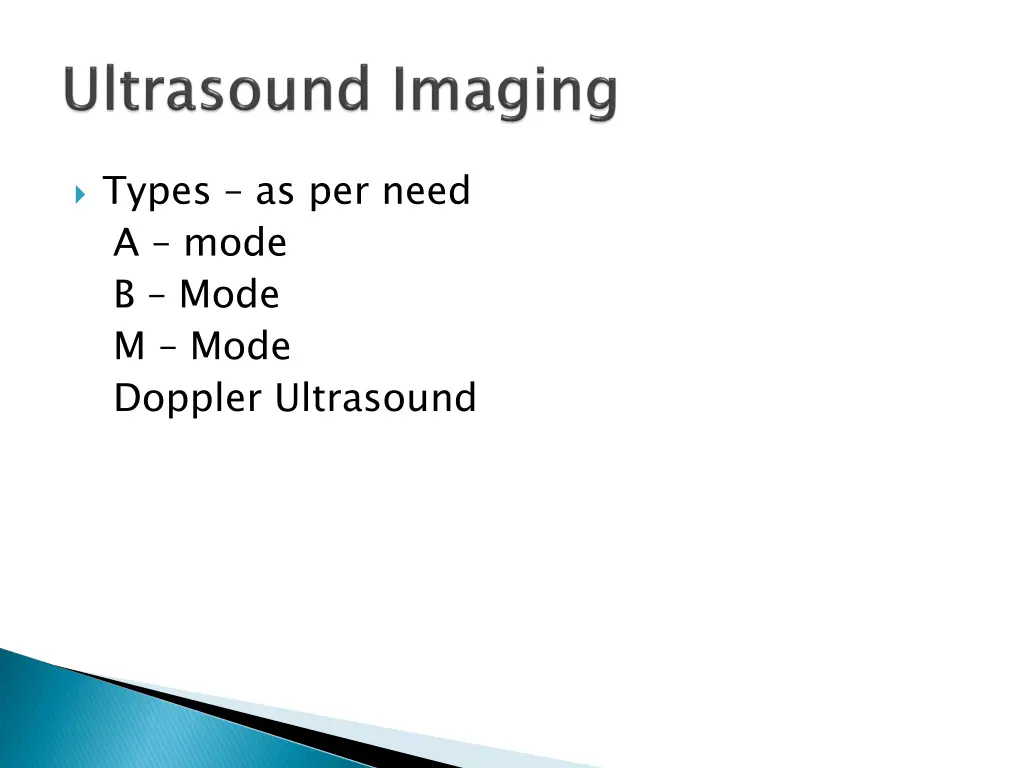 types as per need a mode b mode m mode doppler