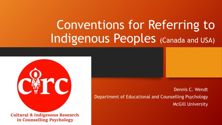 conventions for referring to indigenous peoples