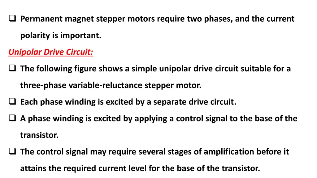 permanent magnet stepper motors require