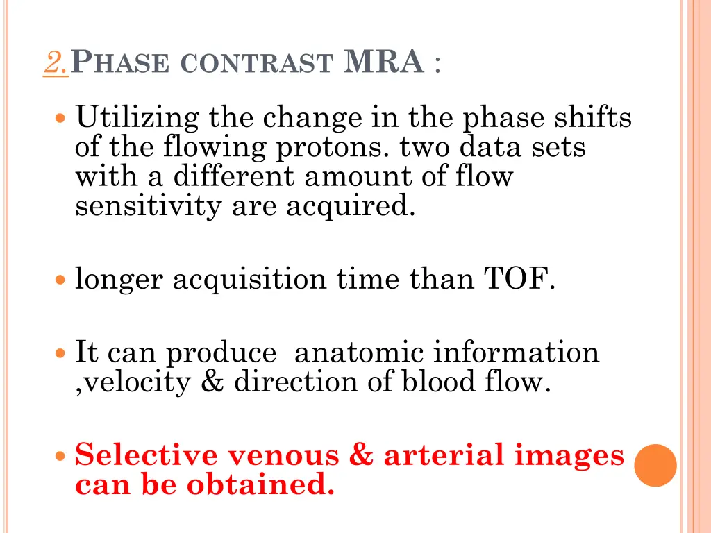 2 p hase contrast mra