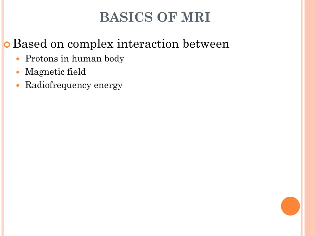 basics of mri