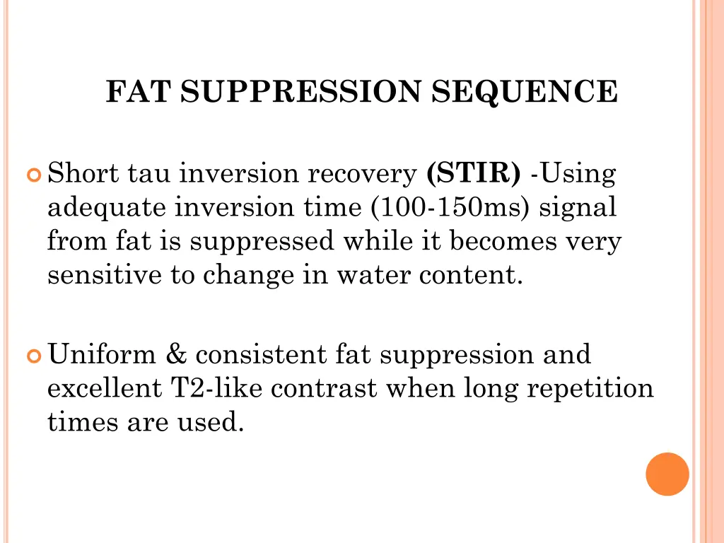 fat suppression sequence