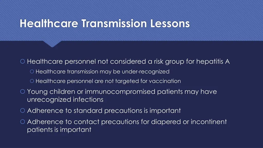 healthcare transmission lessons