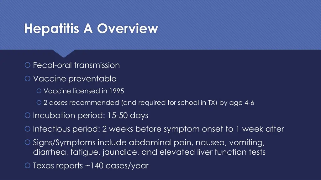 hepatitis a overview