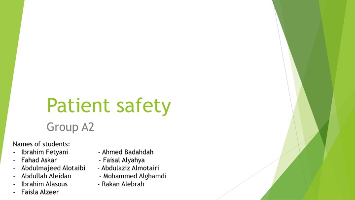 patient safety group a2