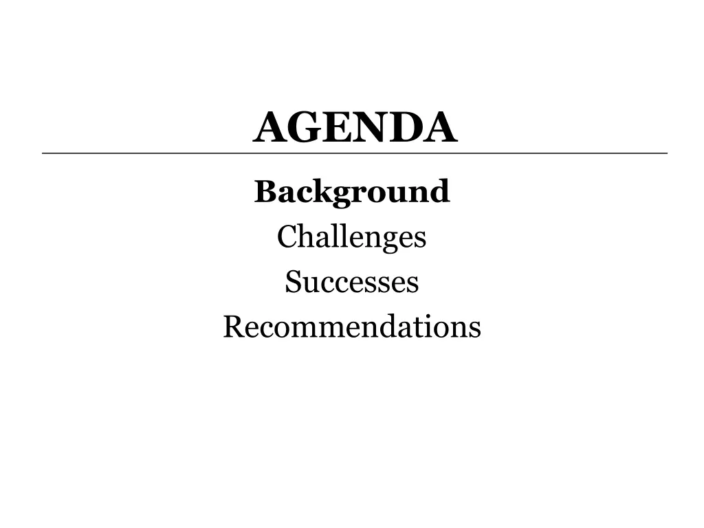 agenda 1