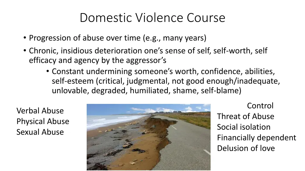 domestic violence course