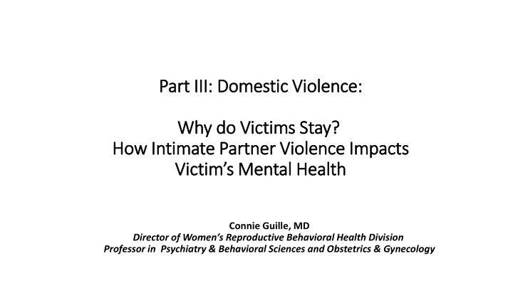 part iii domestic violence part iii domestic