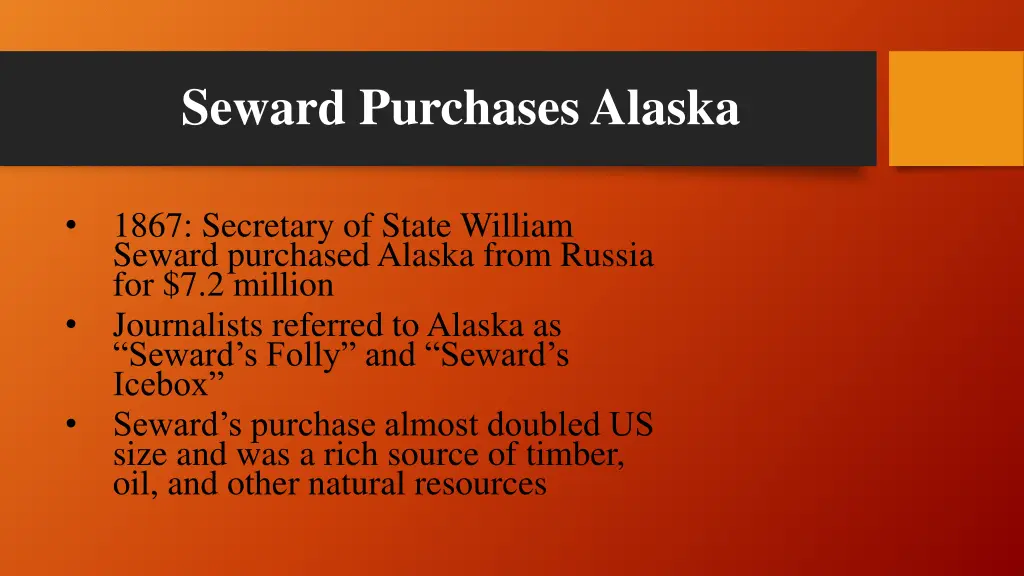 seward purchases alaska