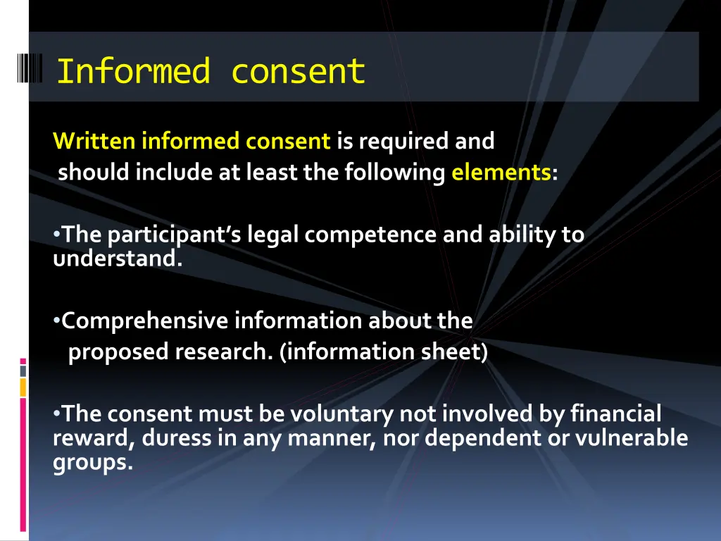 informed consent