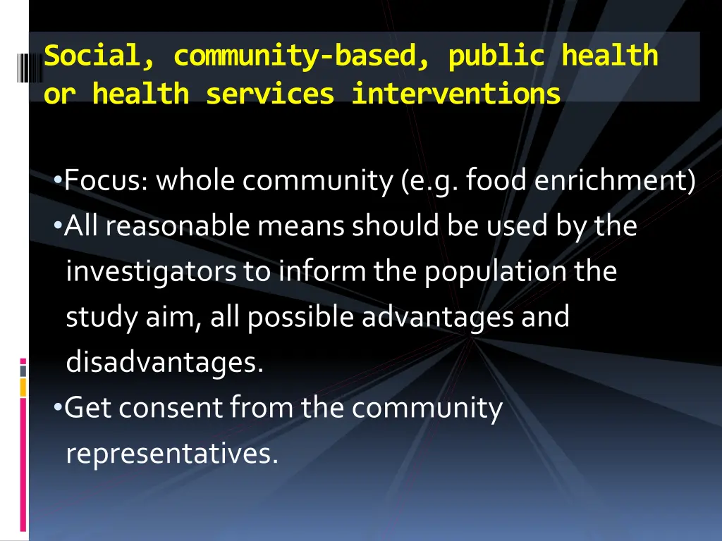 social community based public health or health