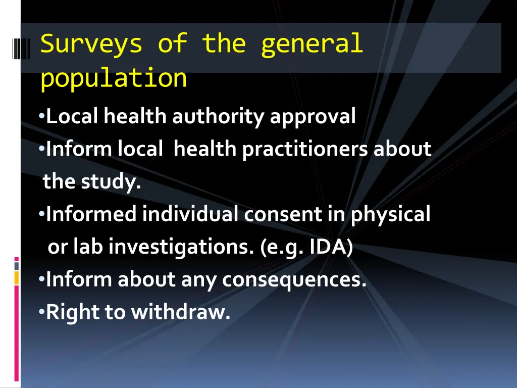 surveys of the general population