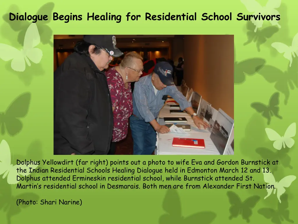 dialogue begins healing for residential school