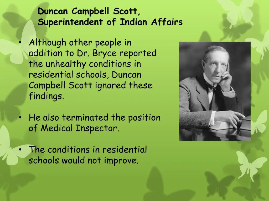 duncan campbell scott superintendent of indian