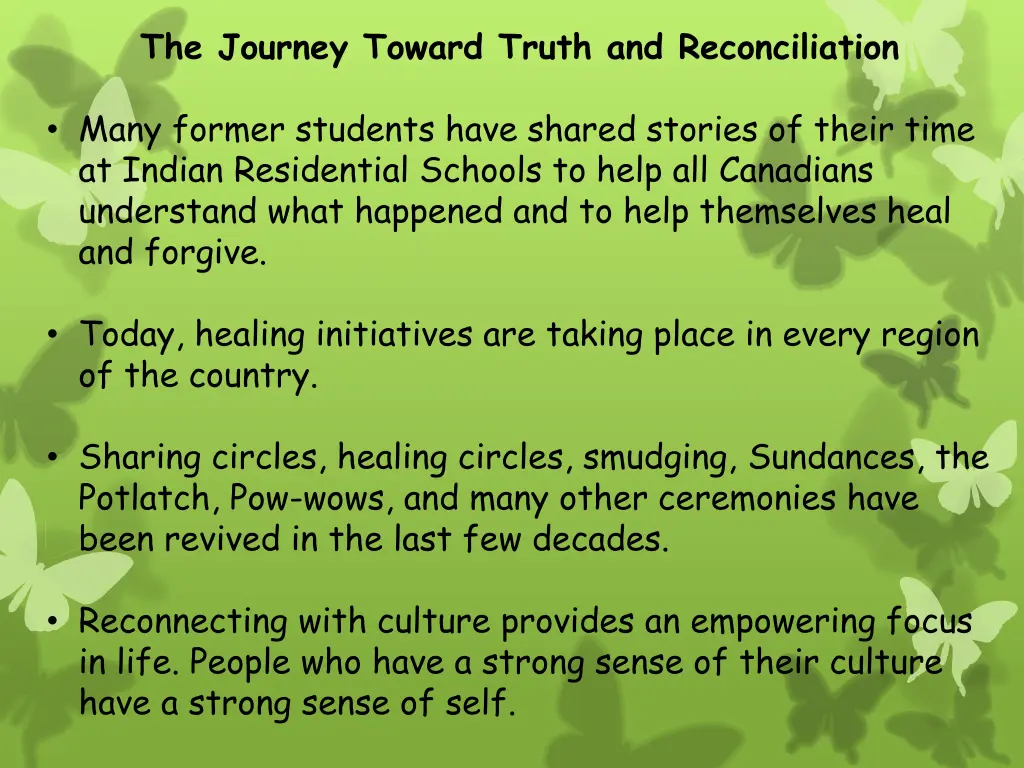 the journey toward truth and reconciliation