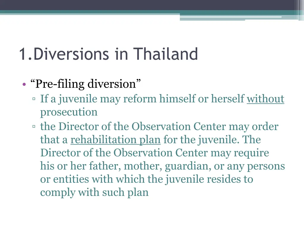 1 diversions in thailand