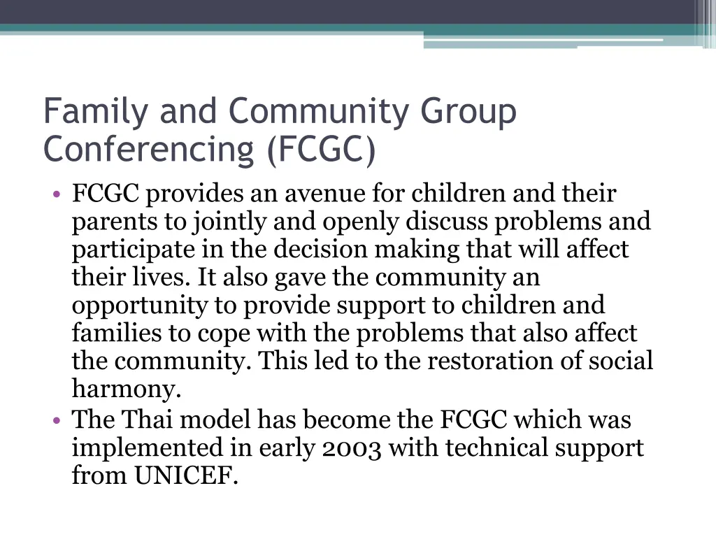 family and community group conferencing fcgc fcgc