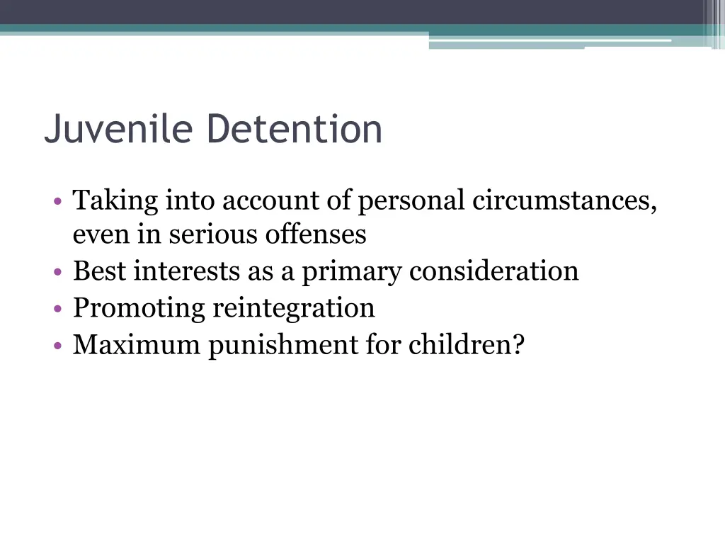 juvenile detention