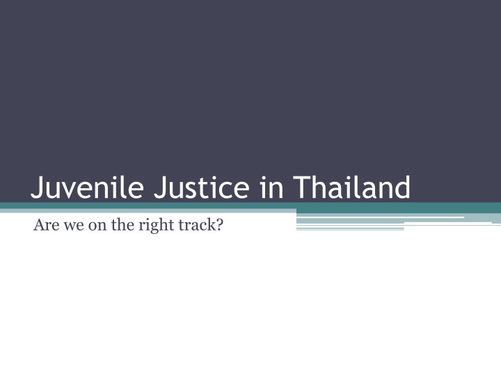 juvenile justice in thailand