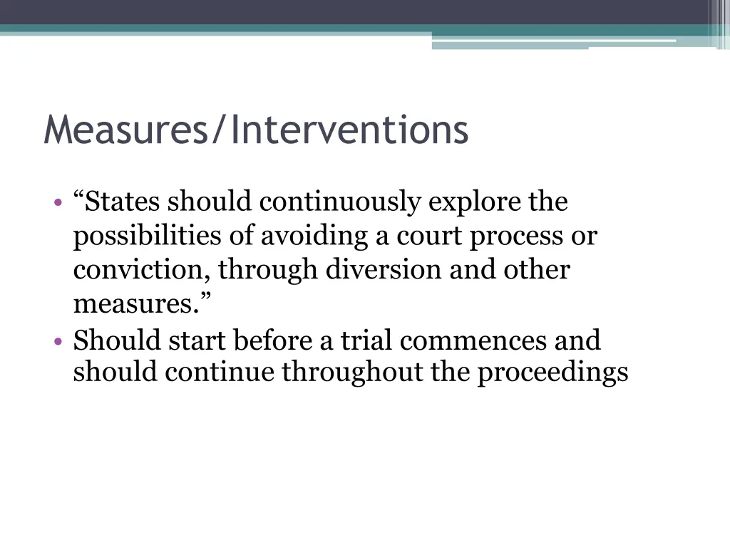 measures interventions