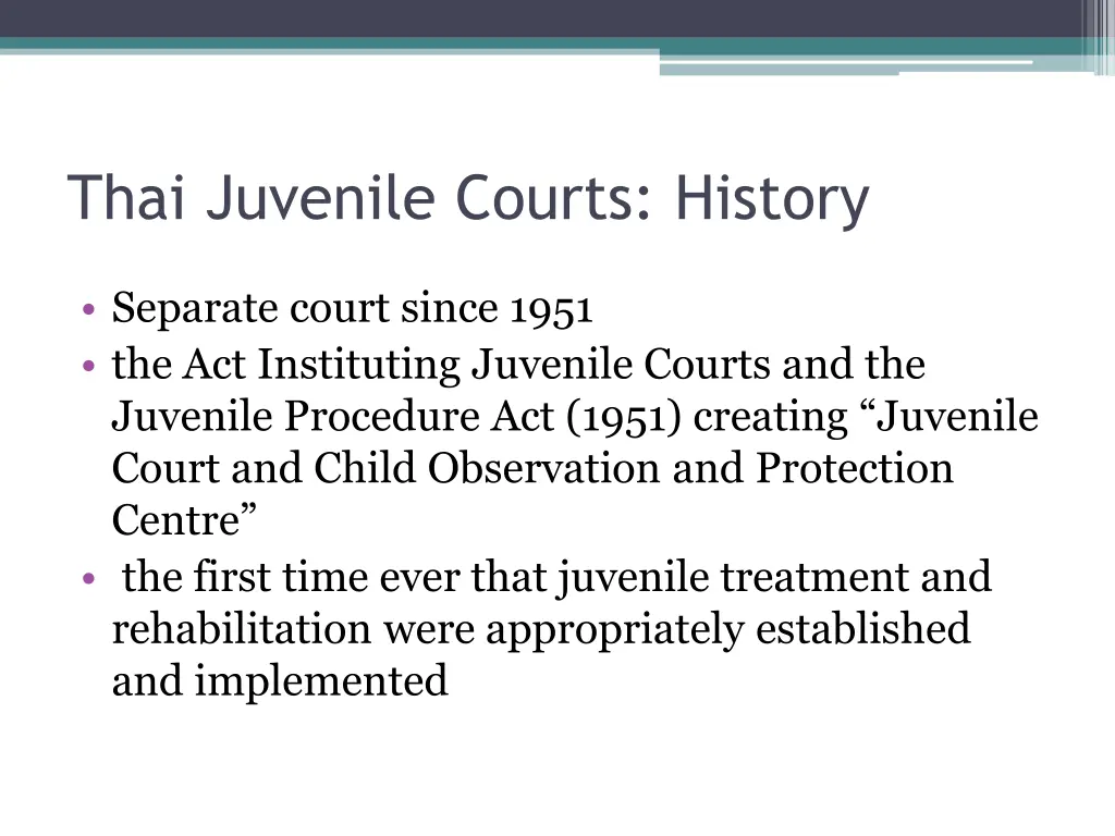 thai juvenile courts history