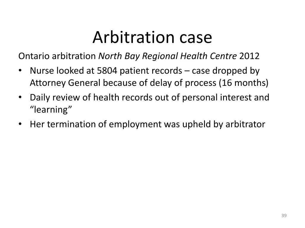 arbitration case