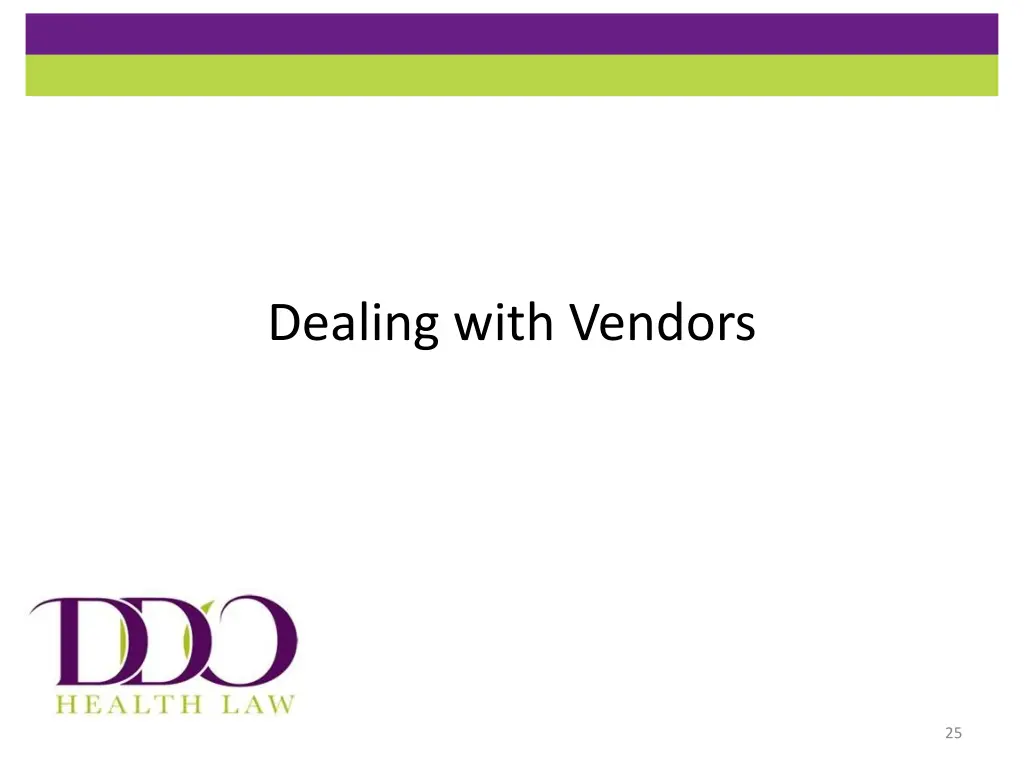 dealing with vendors